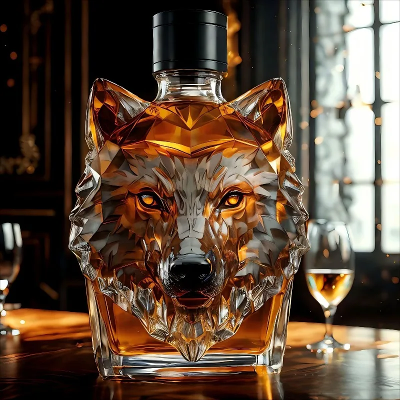 Glass Decanter Whiskey - Decantador Criativo em Vidro Borossilicato com