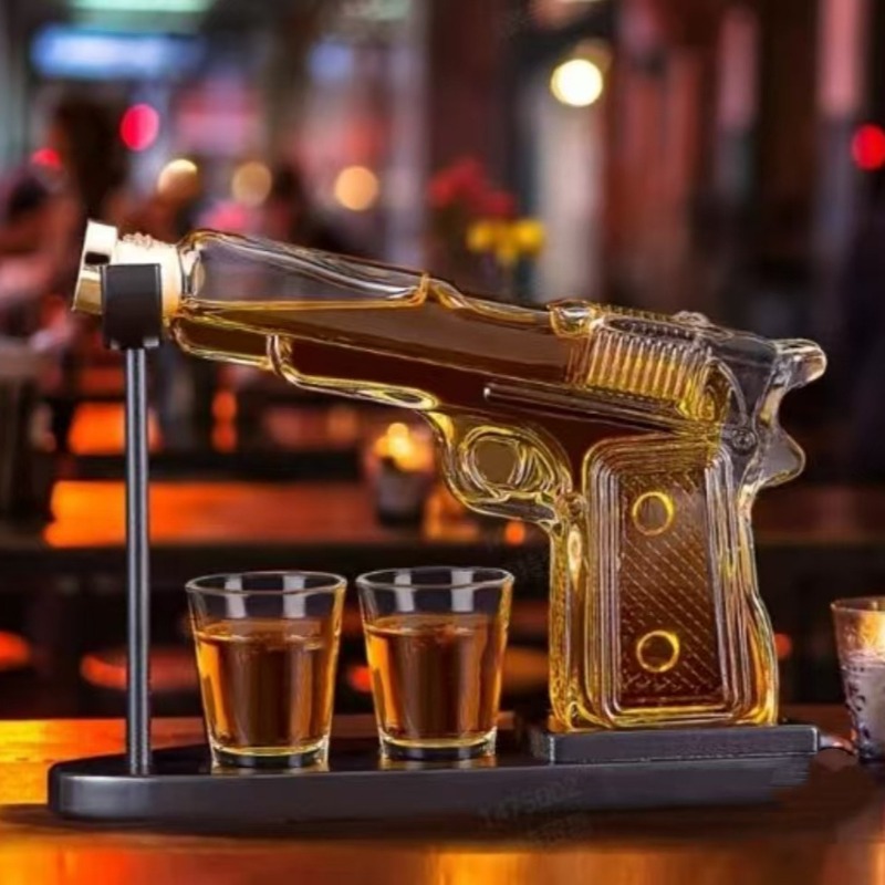 Glass Decanter Whiskey - Decantador de Vidro Sandhawk em Formato