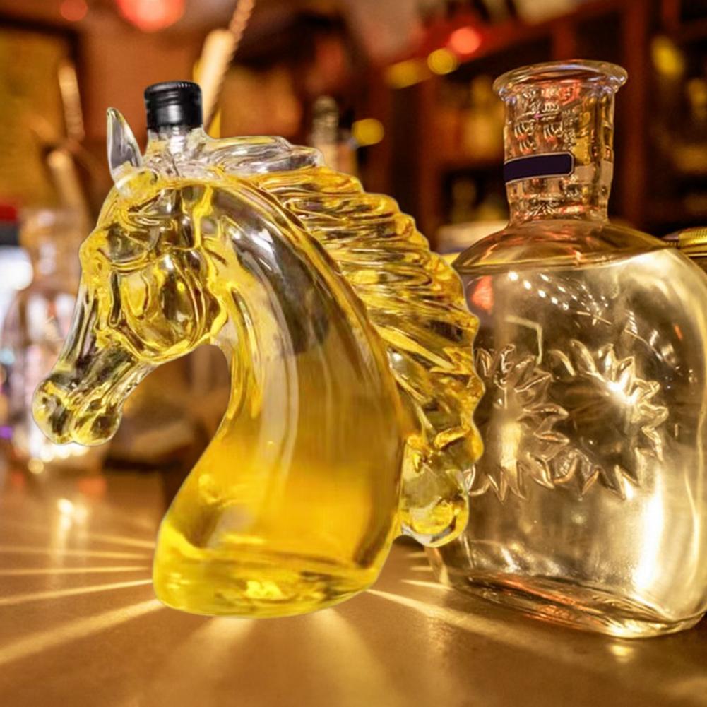 Glass Decanter Whiskey - Garrafa de uísque gravada formato de