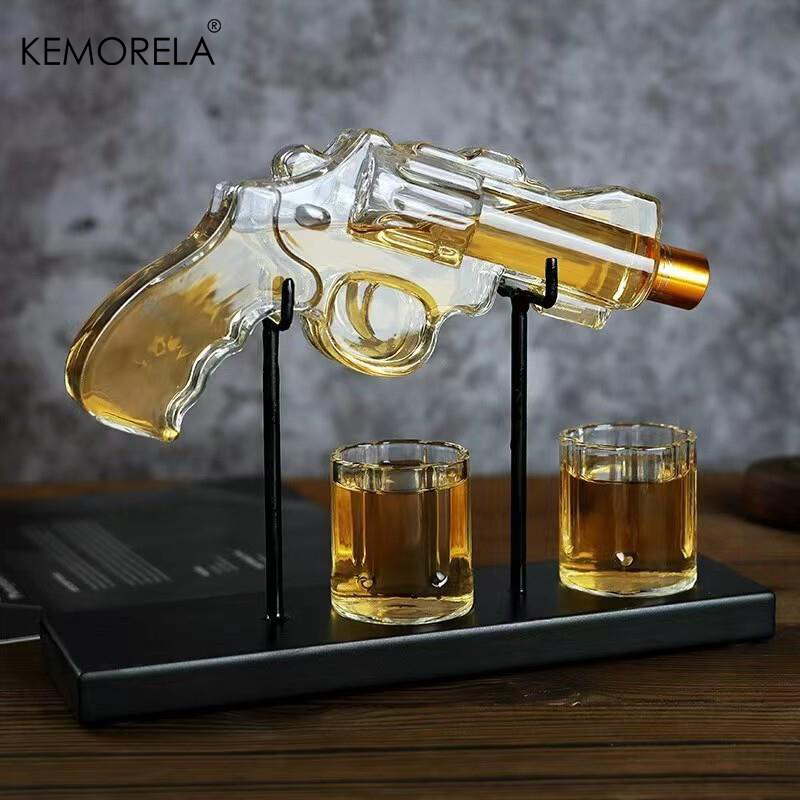 Kemorela revólver decantador d - Glass Decanter Whiskey avaliação e preço