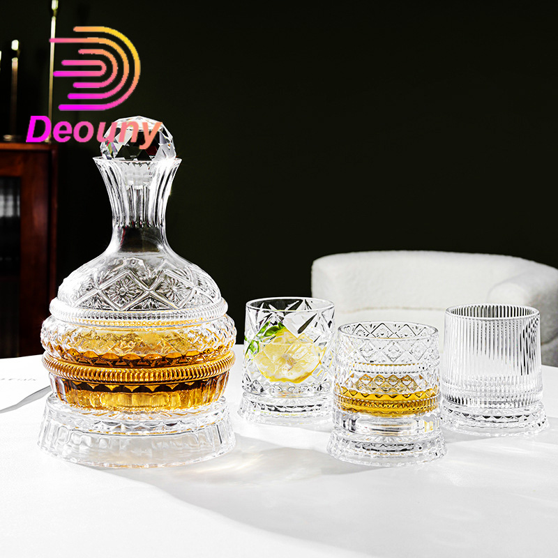 Decantador de vinho giratório  - Glass Decanter Whiskey avaliação e preço